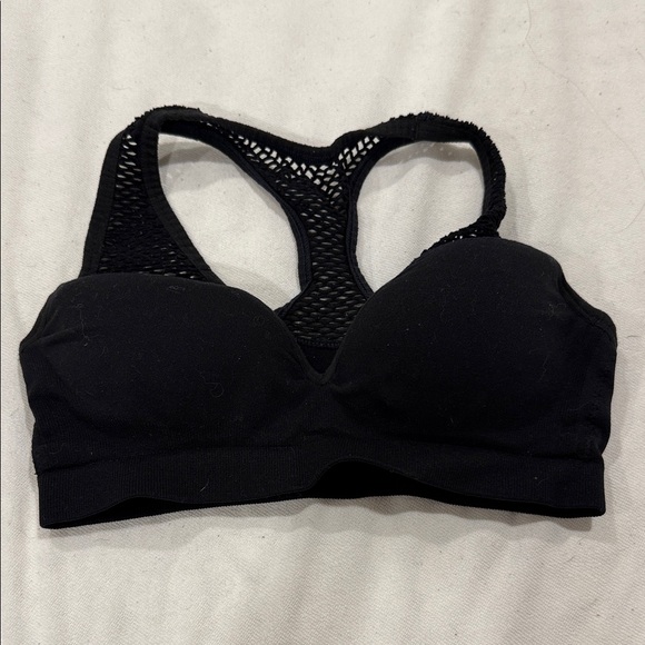 PINK Victoria's Secret Black Mesh Sports Bra - Picture 1 of 3